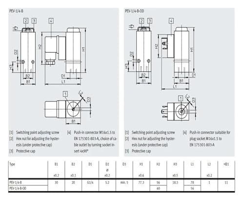 Pressostat PEV-1/4-B Festo capteur de pression industriel - 4