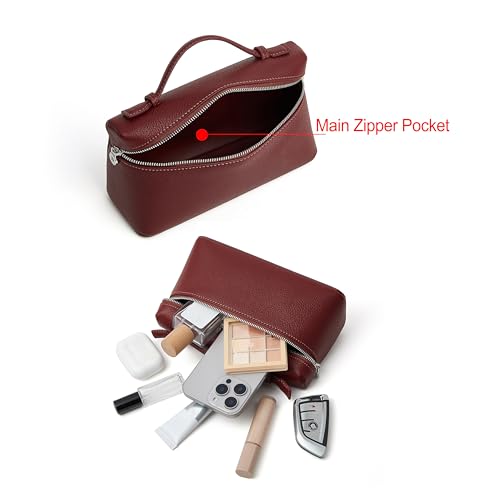 Image of DORIS&JACKY Small Leather Crossbody Bag for Women Designer Mini Top Handle Clutch Phone Bag with Adjustable Shoulder Strap
