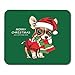Produktbild Semtomn Mouse Pad Brown Weihnachtswelpe Chihuahua in Pullover Schneeflocke Schal Santa Mousepad für Notebooks, Desktop-Computer Mausmatten, Büromaterial
