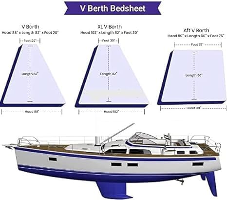 Miniatura 4 de Juego de sábanas universales de 600 hilos de algodón egipcio para barco XL V Berth Best Barth para colchones de hasta 12 pulgadas de profundidad,
