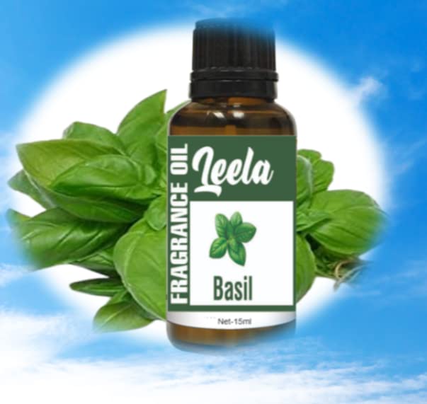 Leela Organic Basil(Tulsi)100% Pure Aromatherapy,Bathing,Handmade Soap Making,Beauty&Cosmetics Multipurpose Uses(Tulsi Oil 15Ml) 1
