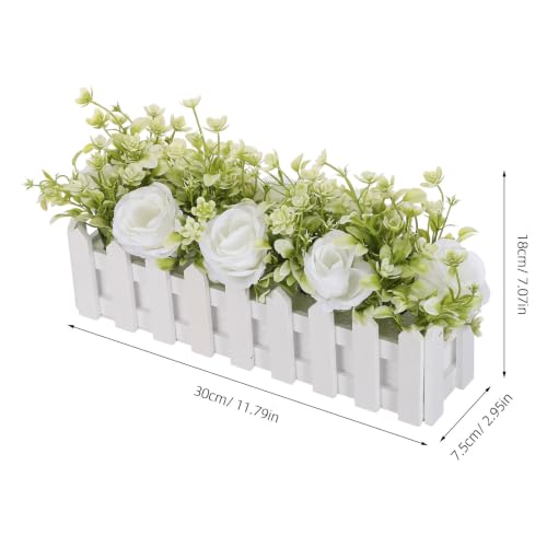 Composition en pot de rose artificielle pour centre de table de mariage et maison - 3