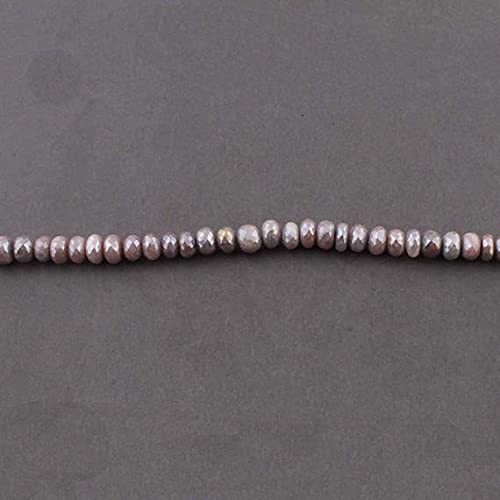 Faceted Rondelles perles en pierre de lune pour créer un cadeau d'anniversaire fait main unique