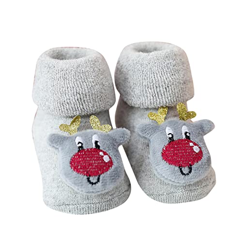 Baby Christmas Socks Toddler Boys Girls Non Slip Knitted Floor Slipper Socks Infant Soft Sole Christmas Sock