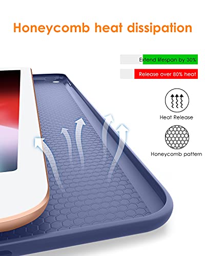 Dtto Ipad Air 2 Case (2014 Released), Ultra Slim Lightweight Smart Case Trifold Stand With Flexible Soft Tpu Back Cover For Apple Ipad Air 2 (Model A1566/A1567), Navy Blue #TOP4