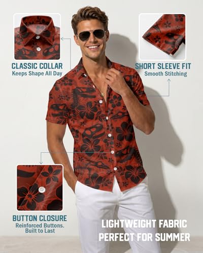 Image of 99TIMORO Fathers Movie Hawaiian Shirt for Men, Characters Button Down Short Sleeve Top, Summer Beach Gifts