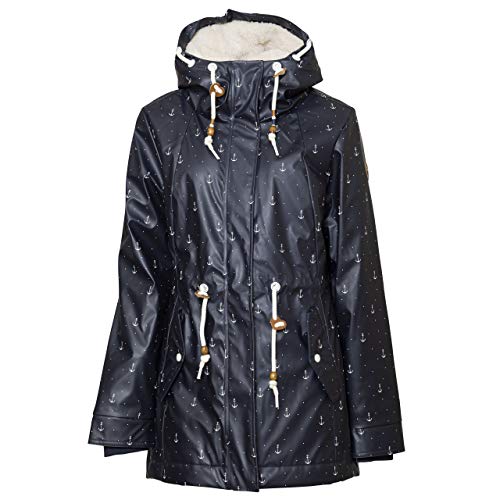 Preisvergleich Produktbild Ragwear Damen Winterjacke Regenjacke Monadis Rainy Navy dunkelblau / Weiss - XXL