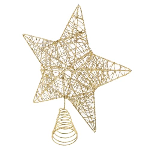 GALPADA Weihnachtsbaumspitze Stern mit Glitzer Wiederverwendbarer...