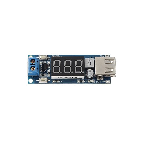 Image of xcluma DC 4.5-40V to 5V 2A USB Charger DC-DC Step-Down Buck Converter Voltmeter