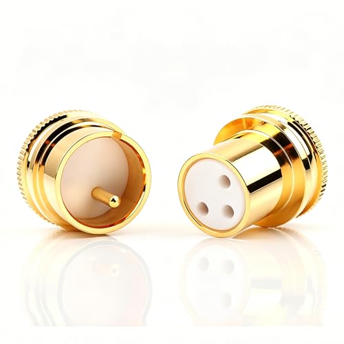 Tapones XLR reductores de ruido en oro con aislamiento PTFE de alta fidelidad