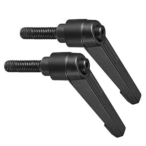 Image of Clamping Lever Handles, M8 x 25mm Male Thread, Adjustable Quick Release Locking Rotating Bolt Knobs Black - (Applications: for Lathe Machinery), 2-Pieces