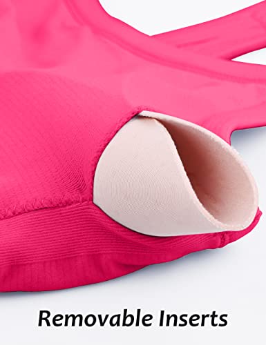 Image of MathCat Workout Tank Tops for Women with Built in Bra, Sleeveless Gym Tops Seamless Racerback Athletic Yoga Shirts