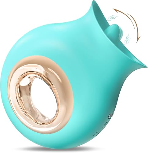 MIDU バイブ ローター 舐めるバイブ 乳首 クリ責め 吸うやつ 吸引 バイブレーター【 9種舌振動モード+9種舌舐めモード+高速舐める 】上下にペロペロ舐め クリ 乳首攻め 開発 潮吹き 強力 イボイボ 人気 潮吹きデンマ ちくび 静音 アダルトグッズ 潮吹き 防水 大人のおもちゃ 男女兼用バイブレーター 収納袋付き(グリーン) - 画像1