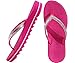 ONCAI Flip Flops for Women 2025, Beach Thong Sandals with Arch Support, Dressy Rhinestone Comfortable Yoga Mat and Non Slip Rubber Soles for Summer Hot Pink Size 8