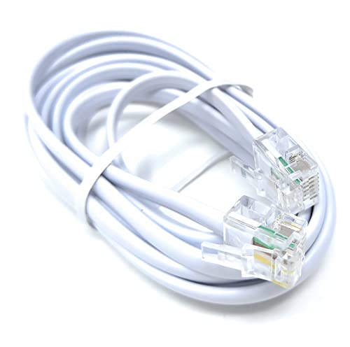 DRUT 2m RJ11 to RJ11 Telephone Landline Cable ADSL (6P4C) Flat Lead High Speed BT Internet Broadband Male to Male Router - Image 3