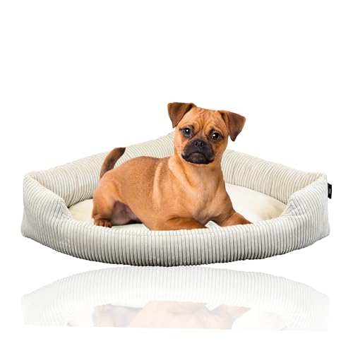 Rohrschneider XXL Cord Eck-Hundebett für große Hunde (2 95x70cm)