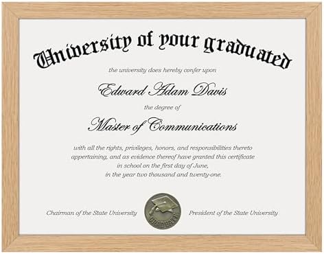 How to create eye-catching, elegant display of diplomas, medals, and trophies? upsimples Certificate Frame with Clear Plexiglass, 8.5 by 11 Pict...