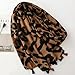 Beslen Scarf for Women Lightweight Fashion Printed Cotton Scarves Boho Fringed Shawl Wraps (1#Leopard Brown)