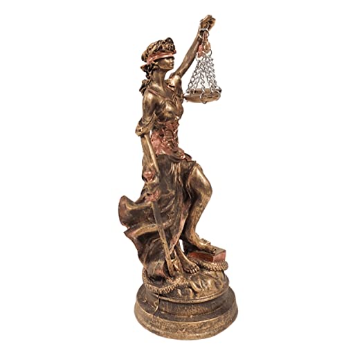 Estátua Themis deusa da justiça com balança 21 cm prime