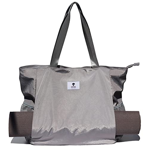 Esvan Yoga Mat Bag Yoga Tote Carrier Shoulder Bag Carryall Tote For Office,Yoga,Pilates,Travel,Beach And Gym (F Gray) #TOP21