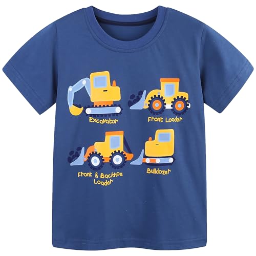 Image of AIWUHE Toddler T Shirts Cotton Summer Tshirts Boys Girls Short Sleeve Tee Tops Casual Graphic Clothes Crew Neck Shirts 2-6Y