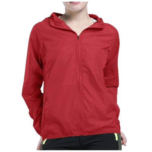 Generisch Chubasquero ligero para mujer, chaqueta de transición cortavientos con capucha, chaqueta de ciclismo, capa de lluvia, chaqueta de lluvia fina, chaqueta de viento, chaqueta de senderismo