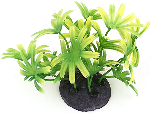 Amazon.co.jp: XYWHPGV 水槽水族館用プラスチック水生植物、7cm、緑/黄