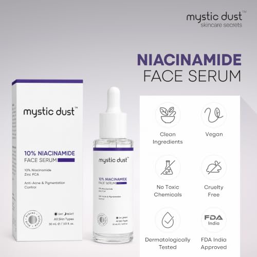Image of 10% Niacinamide Face Serum with Zinc PCA | For Acne, Enlarged Pores, Dark Spots and Blemishes | Face Serum for Oil Balancing & Pigmentation Control | For Oily & Acne Prone Skin | 30ml