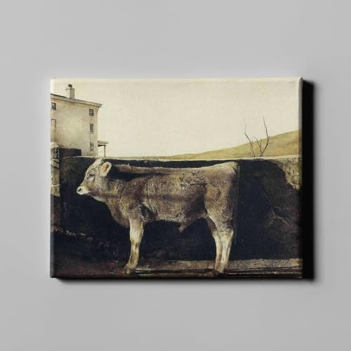 Andrew Wyeth Young Bull toile de galerie extra large tableau d&eacute;coration murale XXL