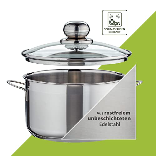 Edelstahl Kochtopf 20 cm für Induktion und alle Herdarten