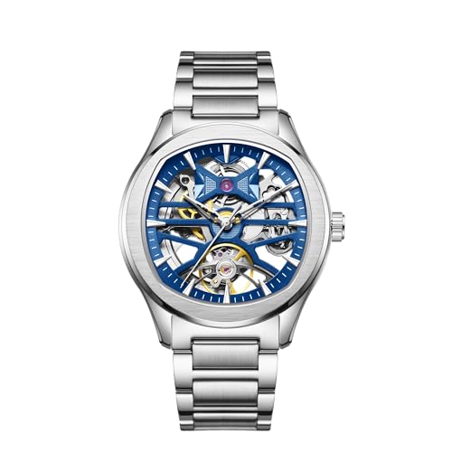 Image of ALIX AL2924 Automatic Mechanical Wrist Skeleton Stainless Steel Band Waterproof Luminous Analog Watches