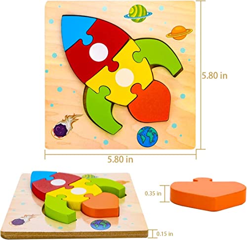 Quebra-cabeças de veículo de madeira GKPLY para 1 2 3 anos de idade, meninos, meninas, brinquedos ed