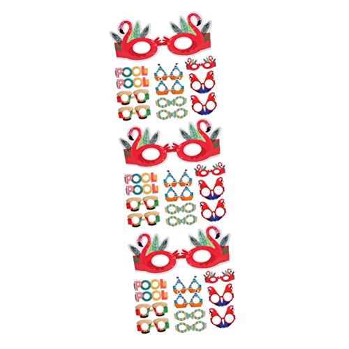 PRETYZOOM 36 Peças De Óculos De Papel Havaiano Decoração Havaiana Praia Hawaii Verão