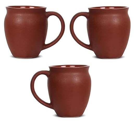 Image of QIMACPLUS Premium Ceramic Coffee Tea Cups Mugs Best Gift for Family Red Colour (400 ML, Microwave Safe, Dishwasher Safe) (3)