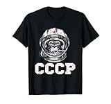 Retro vintage Sputnik Weltraum Propaganda Soviet Russland Poster Design für Astronauten und Sowjetunion Fans. Weltraum Hund Laika der Nasa. Früherer Kommunismus unter Lenin und Stalin. Zu sehen ein russisches Raumschiff in knyrillisch der Cccp und Udssr.