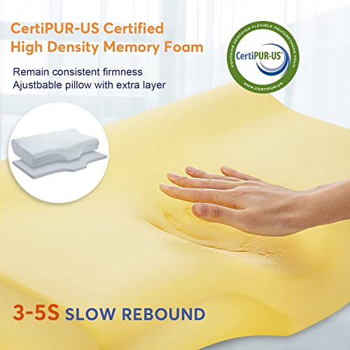 Anvo Cervical Memory Foam Pillows For Neck Pain, Neck Pillows For Pain Relief Sleeping, Contour Orthopedic Soft Pillow For Side Back Stomach Sleeper - Blue #TOP4