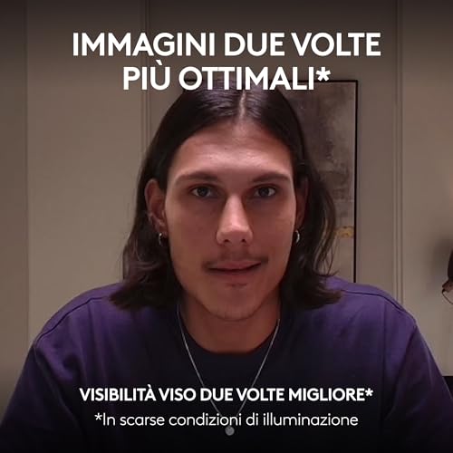 MX Brio per collaborazione e streaming Ultra HD 4K, 1080p a 60 FPS, due microfoni con riduzione del rumore, Show Mode, USB-C, copertura webcam, Microsoft Teams, Zoom, Google Meet, Grafite - Webcam - Immagine 2