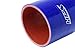 HPS HTSC-250-BLUE Silicone High Temperature 4-ply Reinforced Straight Coupler Hose, 100 PSI Maximum Pressure, 3