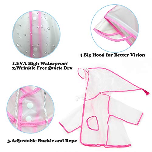 VCOSTORE Cappotto Antipioggia per Bambini, Poncho