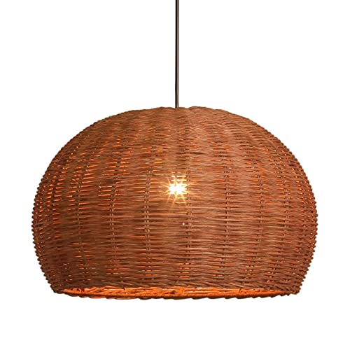 Lustre bohème en rotin pour illuminer vos repas en famille dans la salle à manger