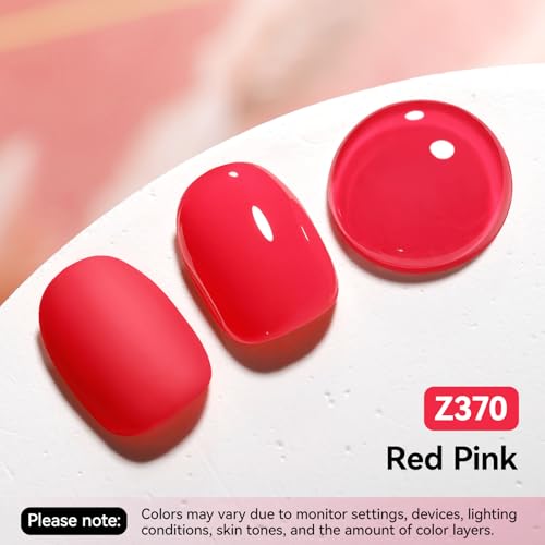 Red Pink Nail Polish for All Seasons, Quick Dry, No Lamp Needed Alternate view