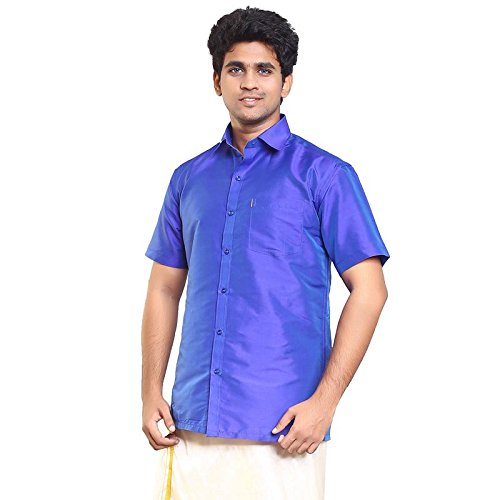 Image of THANGAMAGAN MENS SHIRT C BLUE SIZE 38