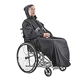 BOLSA DE TRANSPORTE CONVENIENTE: fácil de llevar en las salidas diarias, cuando viaja y más, el poncho para silla de ruedas se empaca en una pequeña bolsa de transporte. La bolsa compacta cabe fácilmente en un bolso de mano o en una bolsa para silla de ruedas para un uso conveniente sobre la marcha.