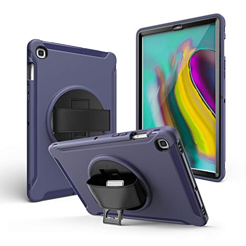 Coque Samsung Galaxy Tab S5e antichoc bleu foncé pour modèle SM-T720 avec support