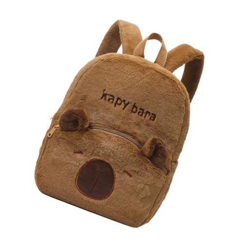 Mochila de capibara resuelve el espacio escolar con felpa suave de gran volumen