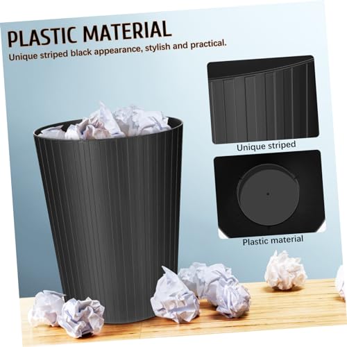 Basurero rectangular negro de plástico MAGICLULU miniatura 2