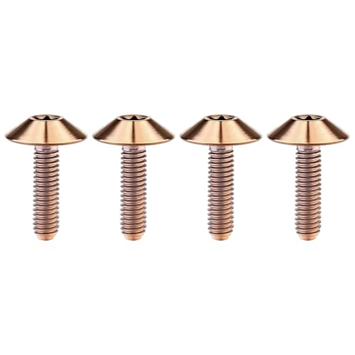 Titanium M4 M5 M6 Button Torx Head Bolt Screw (Bronze, M5x15mm)