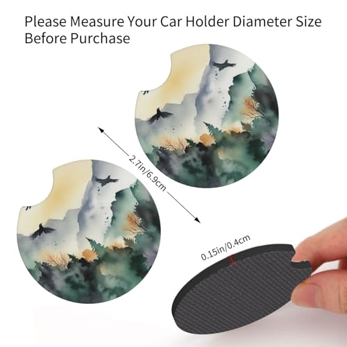 Portavasos de coche impermeable negro 2 piezas miniatura 2