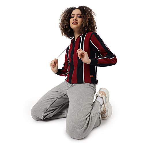 Image of PINACOLADA Women Cotton Zipper Sweatshirt Relaxed Fit for Casual Wear | Full Sleeves | Stylish Sweatshirt Crafted with Comfort Fit and High Performance for Everyday Wear