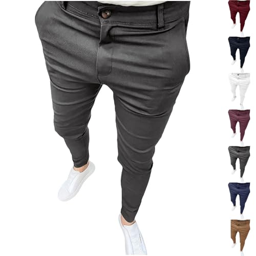 Cambkatl Men's Stretch Dress Pants Slim Fit Business Casual Straight Leg Suit Pants Versatile Golf Pants with Pockets2
